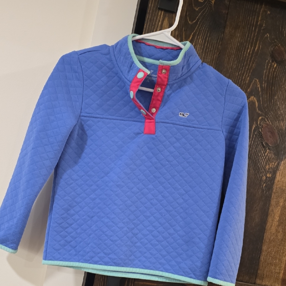 Vineyard Vines Blue Quilted Kids Sweatshirt